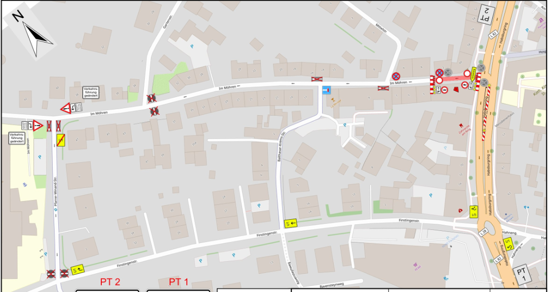 Lage der betroffenen Stelle