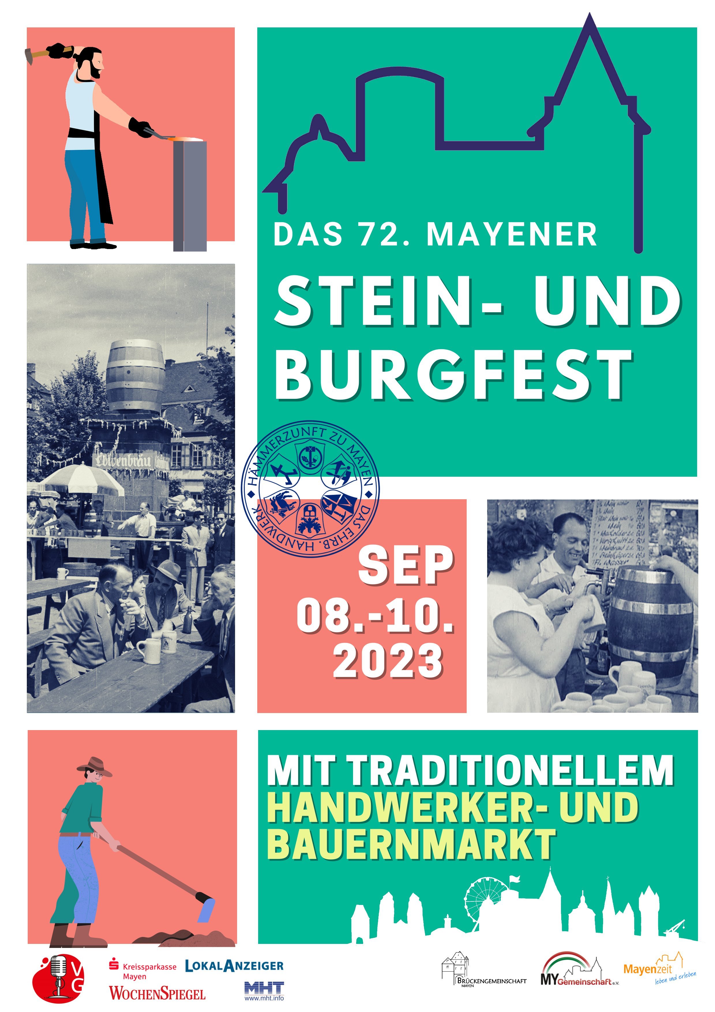 Plakat vom Stein- und Burgfest