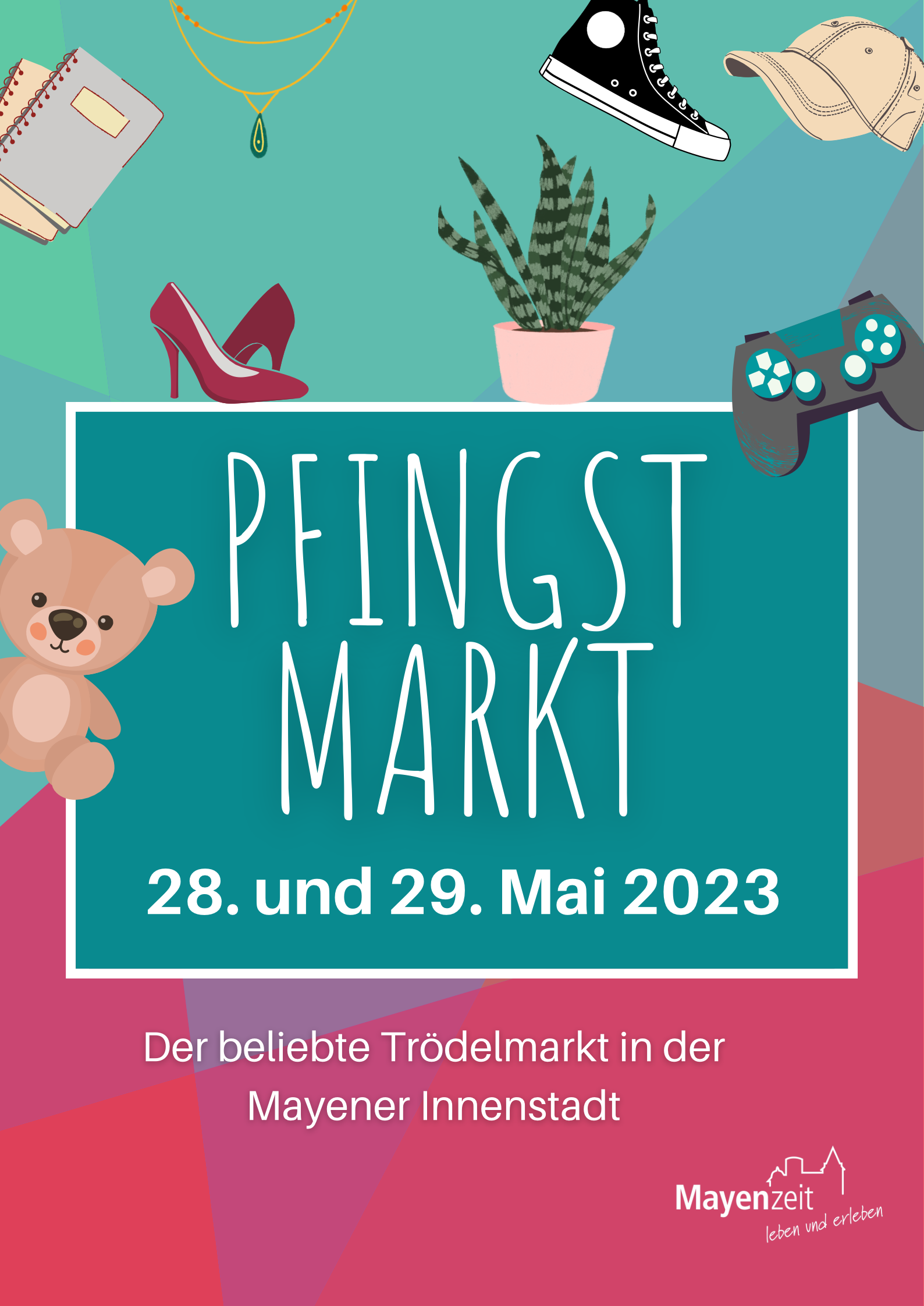 Plakat zum Mayener Pfingstmarkt