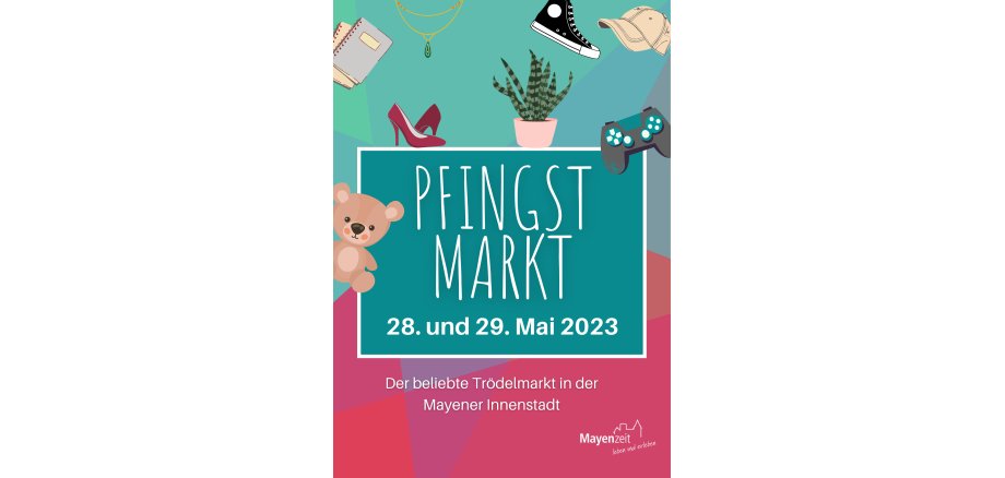 Plakat zum Mayener Pfingstmarkt