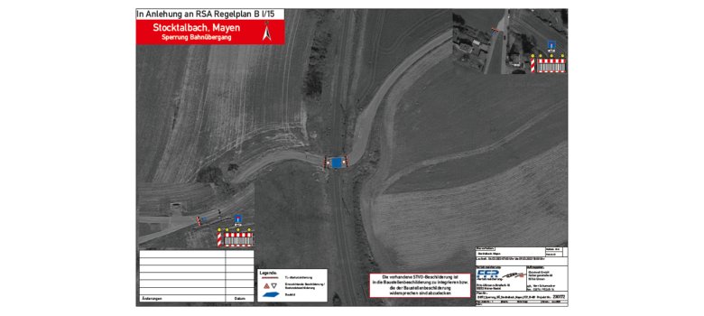 Lageplan Bahnübergang „Im Stocktal“