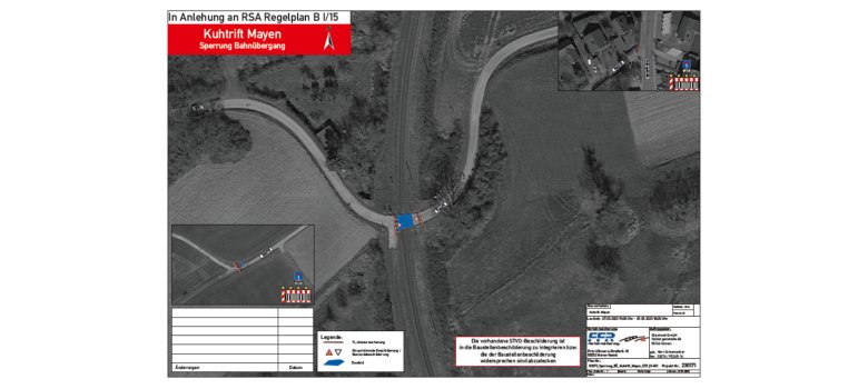 Lageplan Bahnübergang „Kuhtrift“