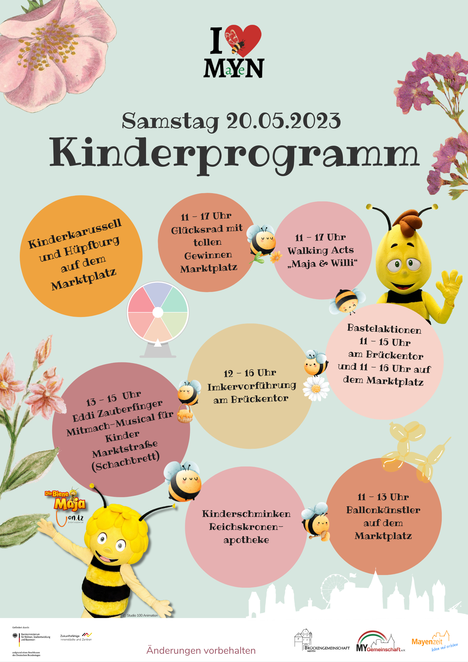 Werbeflyer zur Biene Maja und Willi beim Be(e)ats-Festival