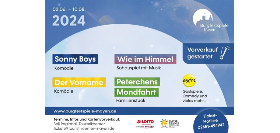 Kartenvorverkauf für die Burgfestspiele 