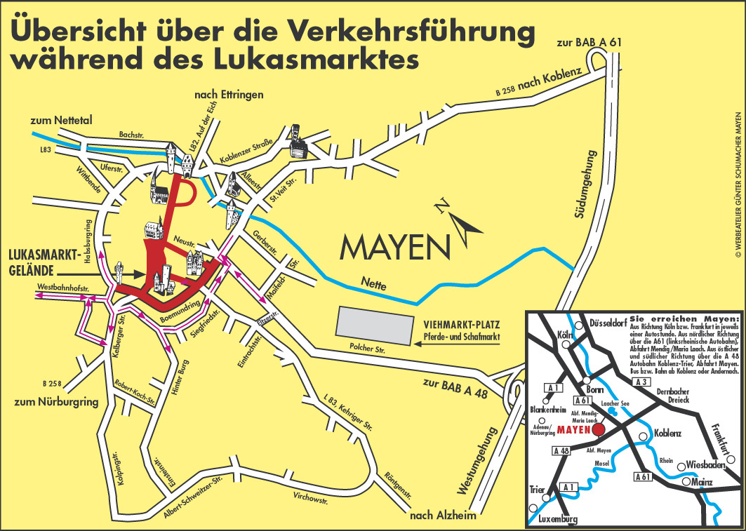 Übersicht über die Verkehrsführung am Lukasmarkt 2023