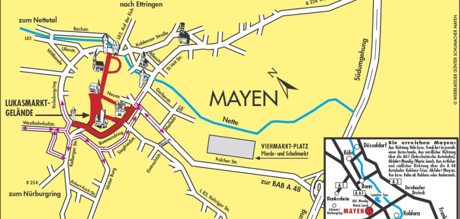 Übersicht über die Verkehrsführung am Lukasmarkt 2023