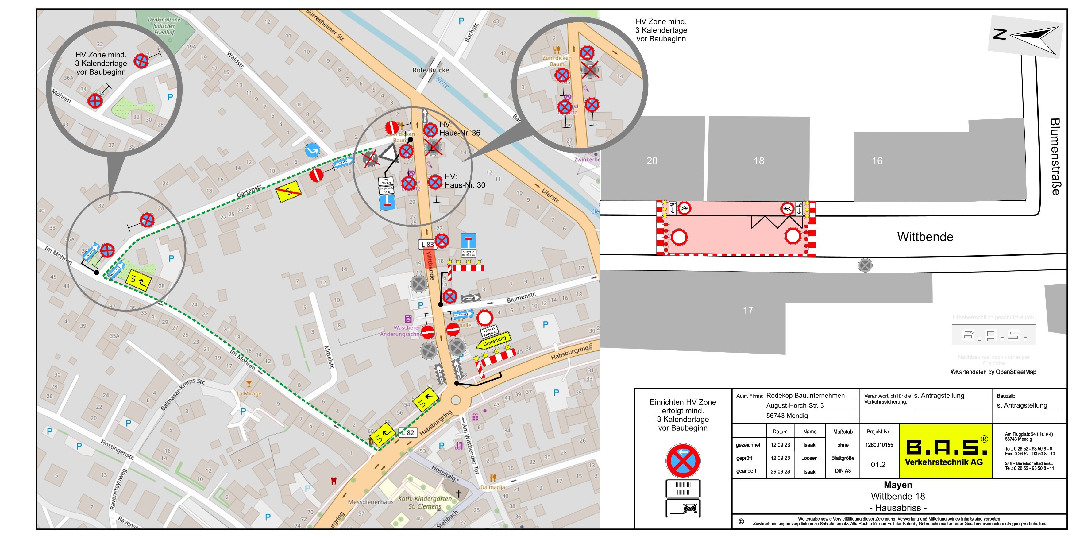 Stadtplan als Übersicht für die eingeschränkten Bereiche