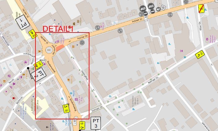 Umleitungsplan im Bereich Am Neutor 