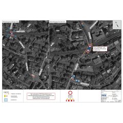 Lageplan 1 der Sperrung Bahnübergänge