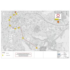 Lageplan 3 der Sperrung Bahnübergänge