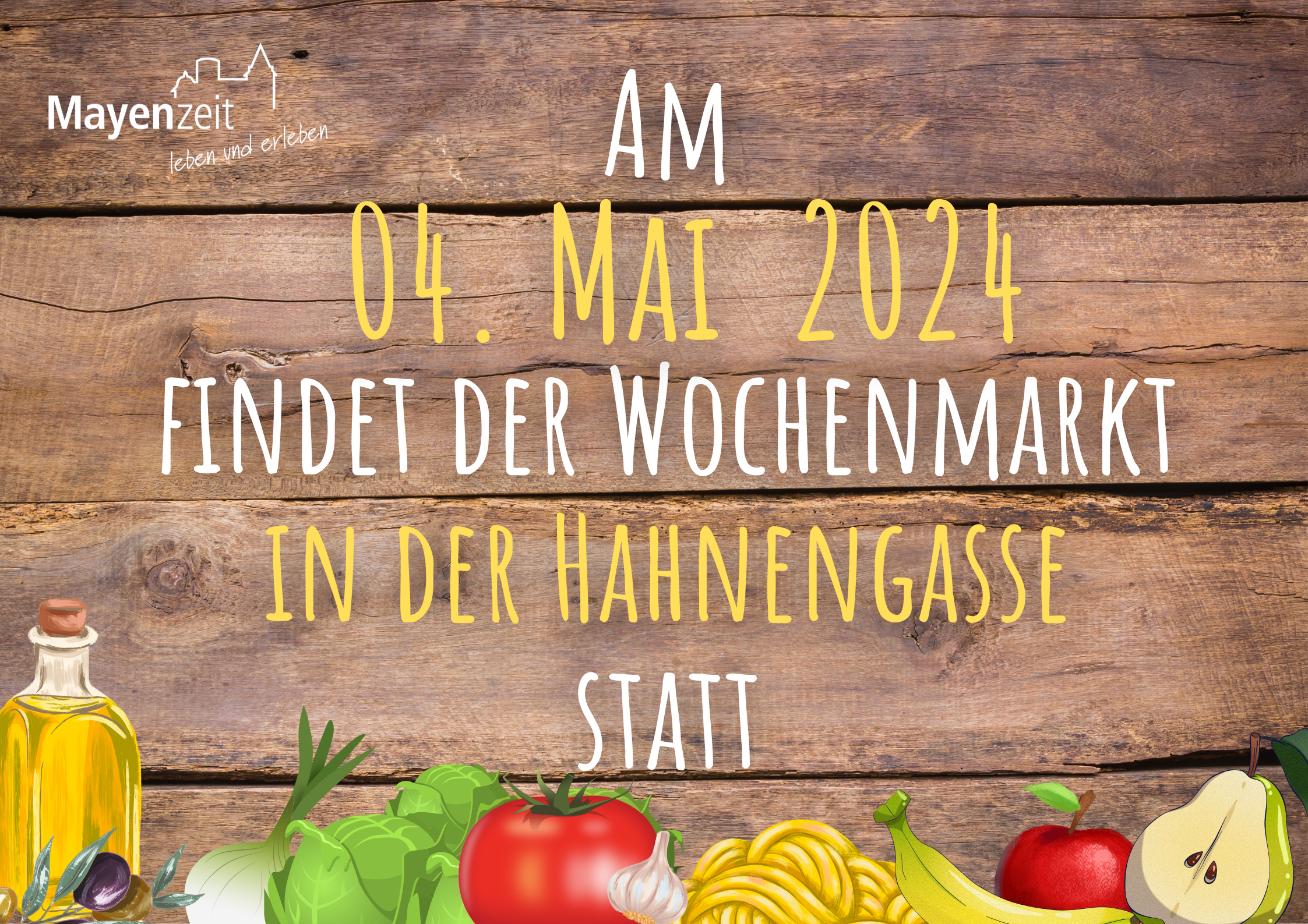 Plakat zum Wochenmarkt