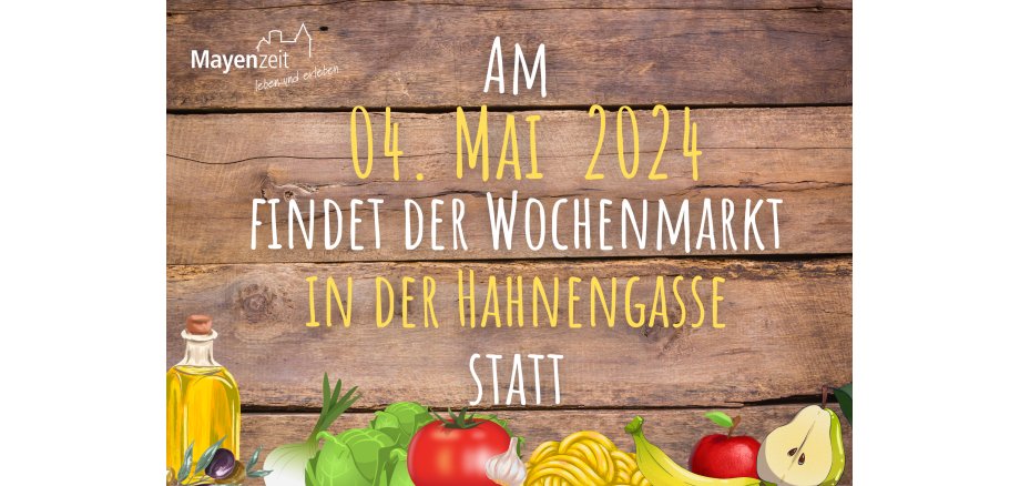 Plakat zum Wochenmarkt