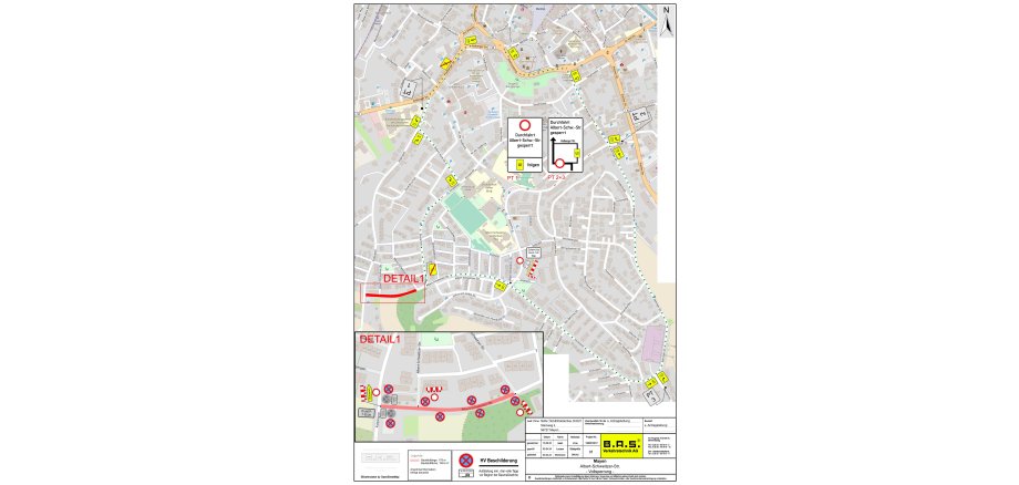 Verkehrsführungsplan zur Vollsperrung Verkehrsführungsplan zur Vollsperrung