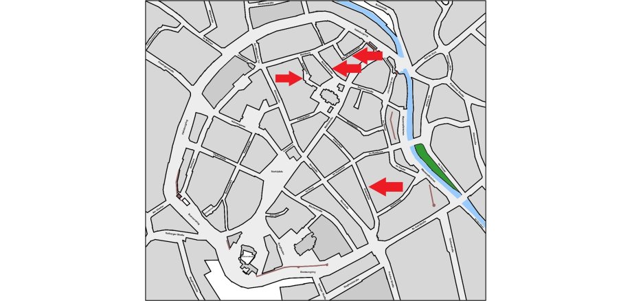 Lageplan mit Einzeichnungen