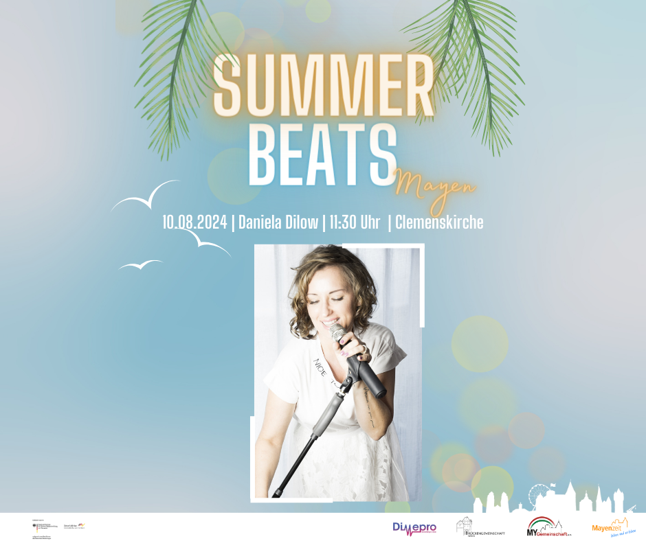 Flyer zu Daniela Dilow am 10. August bei den Summer Beats