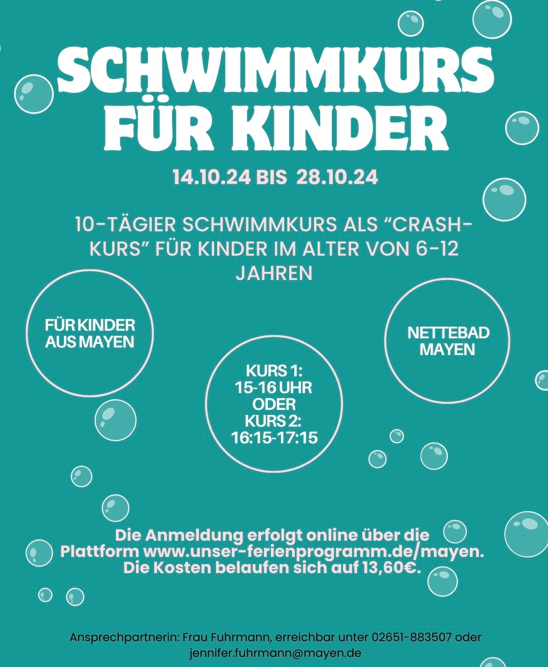 Ein Crash-Schwimmkurs in den Herbstferien