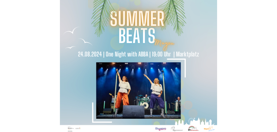 Plakat zu One night with ABBA am 24. August bei den Summer Beats