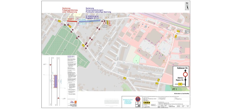 Umleitungspläne zur Maßnahme