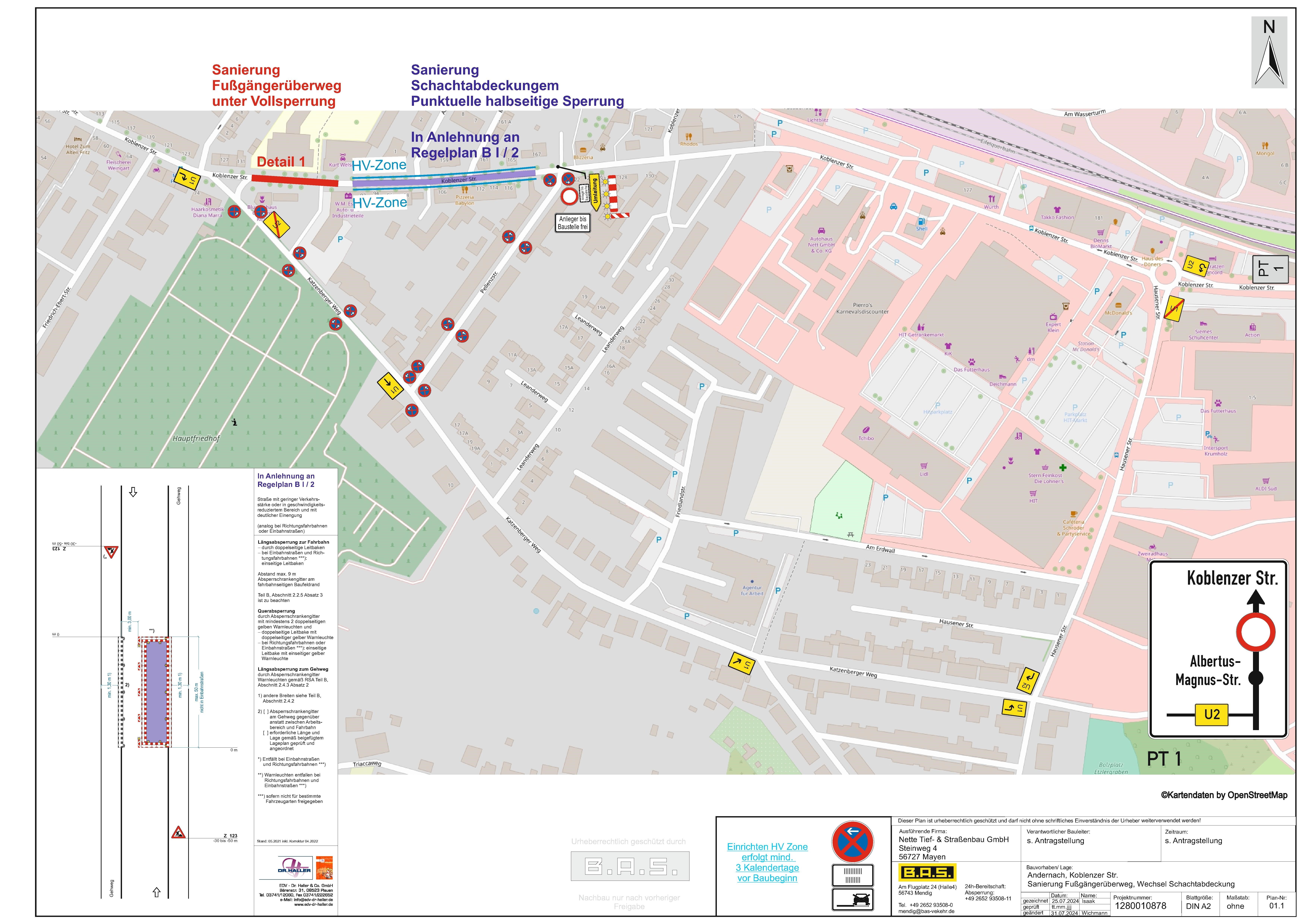 Umleitungspläne zur Maßnahme