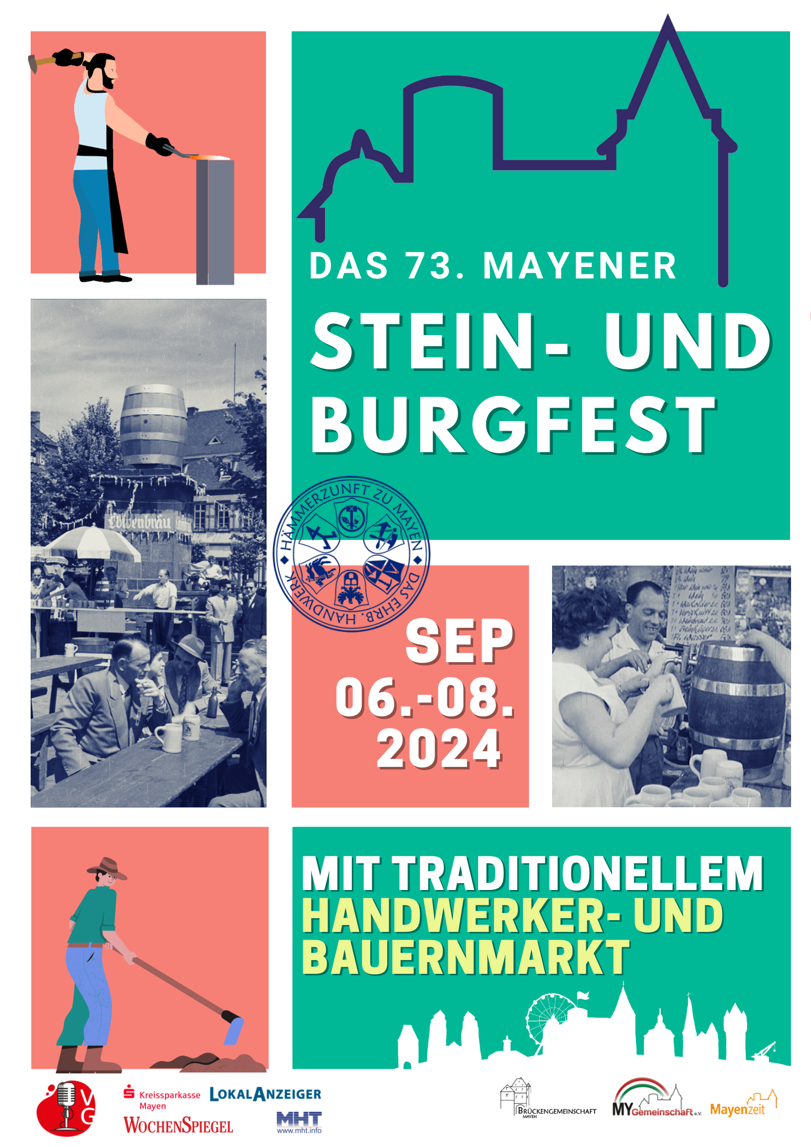 Plakat zum Stein und Burgfest