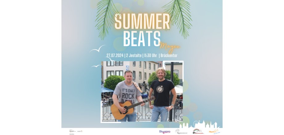 Flyer zu 2 Jestalte am 27. Juli bei den Summer Beats