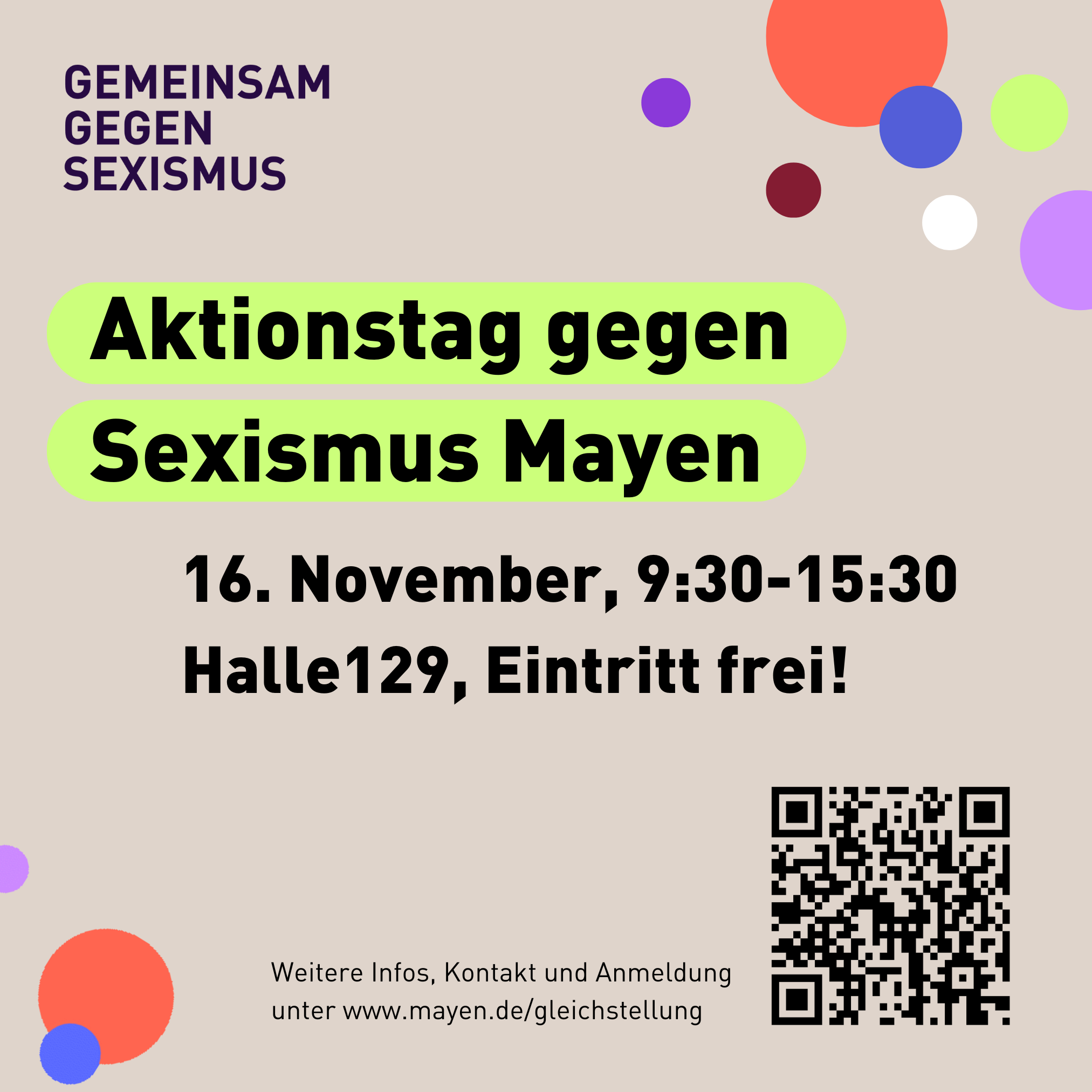 Aktionstag gegen Sexismus am 16. November in Mayen Aktionstag gegen Sexismus am 16. November in Mayen