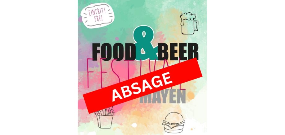 Das Food & Beer Festival findet 2024 nicht statt Plakat Absage Food & Beer