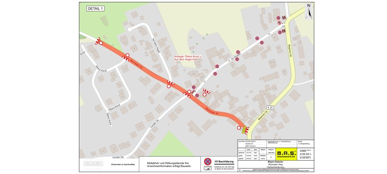 Umleitungspläne für die Baumaßnahme Umleitungspläne für die Baumaßnahme