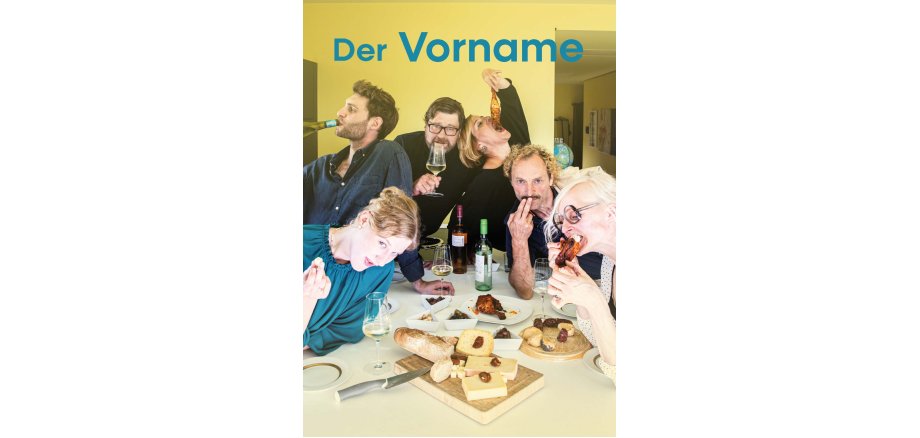 Werbeplakat zu „Der Vorname“ bei den Burgfestspielen 2024