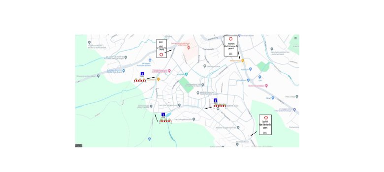 Lageplan der Vollsperrung