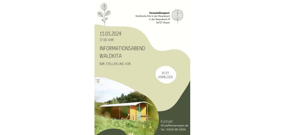 Informationsflyer zur neuen Waldkita in Mayen