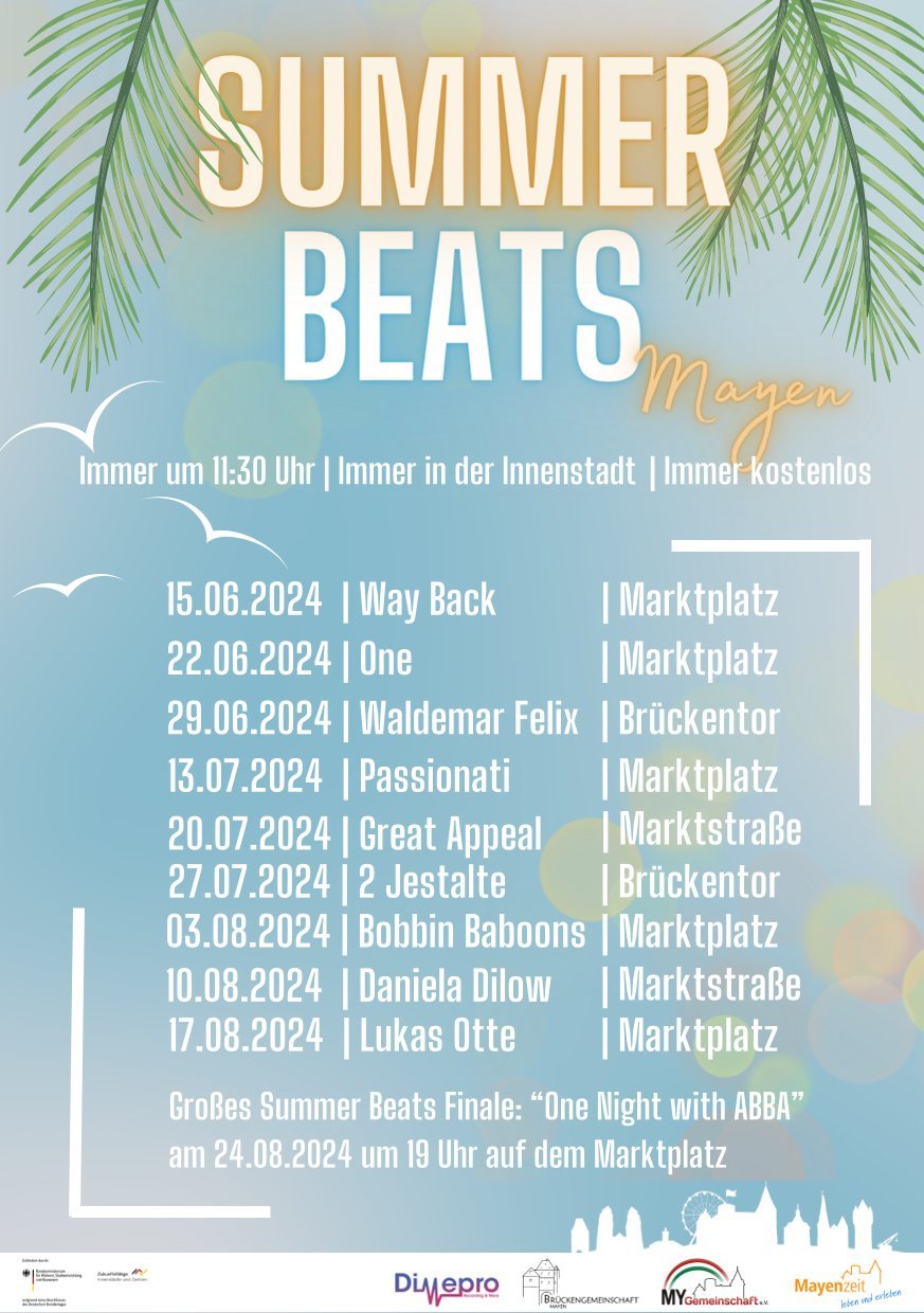 Flyer zu den Summer Beats 2024