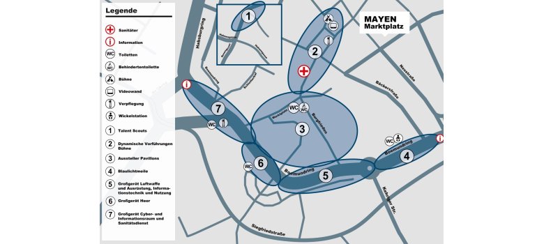Lageplan der verschiedenen Programmpunkte Lageplan der verschiedenen Programmpunkte