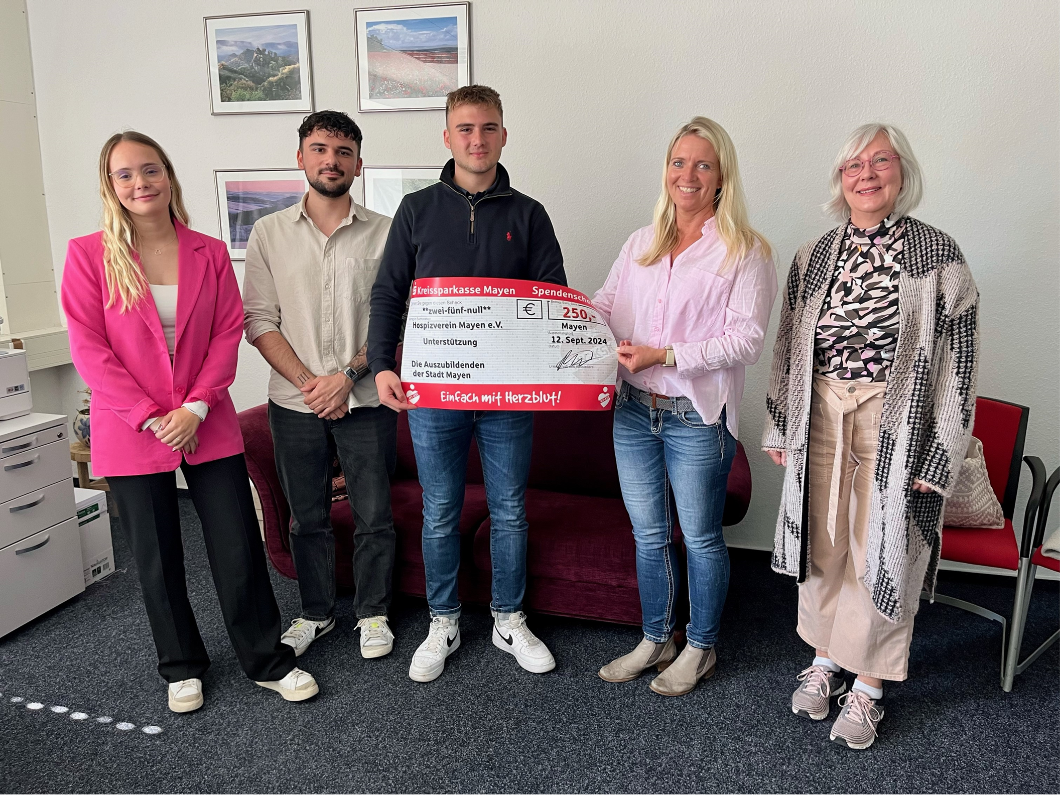 v.l.n.r.: Lilly Flinsch, Paul Dietz, Marius Luxem, Yvonne Maasberg, Annette Hendrix