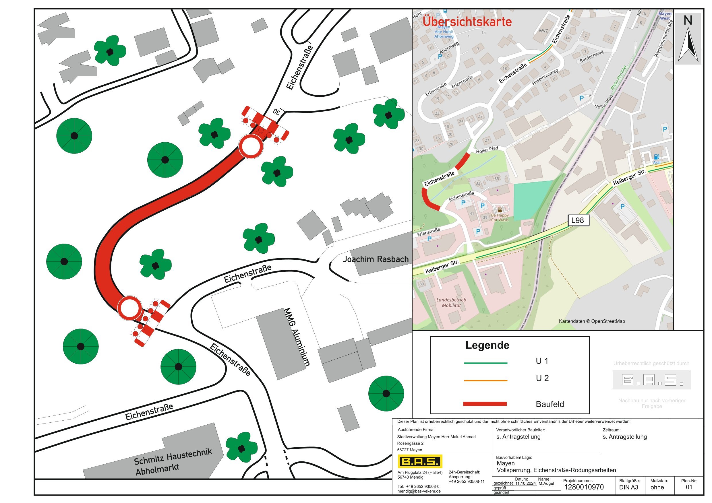 Lageplan der betroffenen Stelle