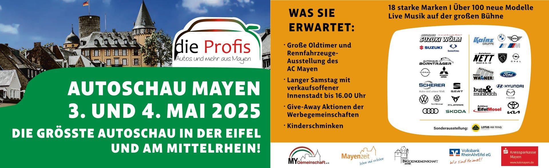 Flyer mit Infos zur Autoschau