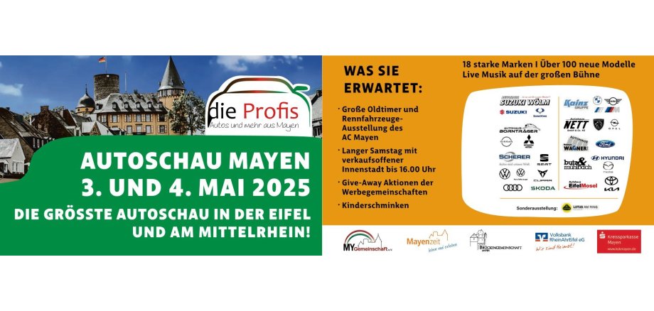 Flyer mit Infos zur Autoschau