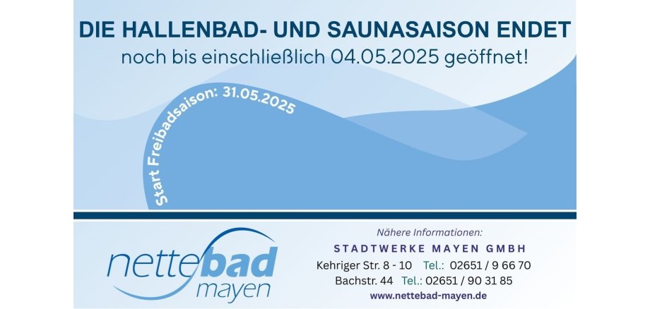 Ende Hallenbadsaison Nettebad
