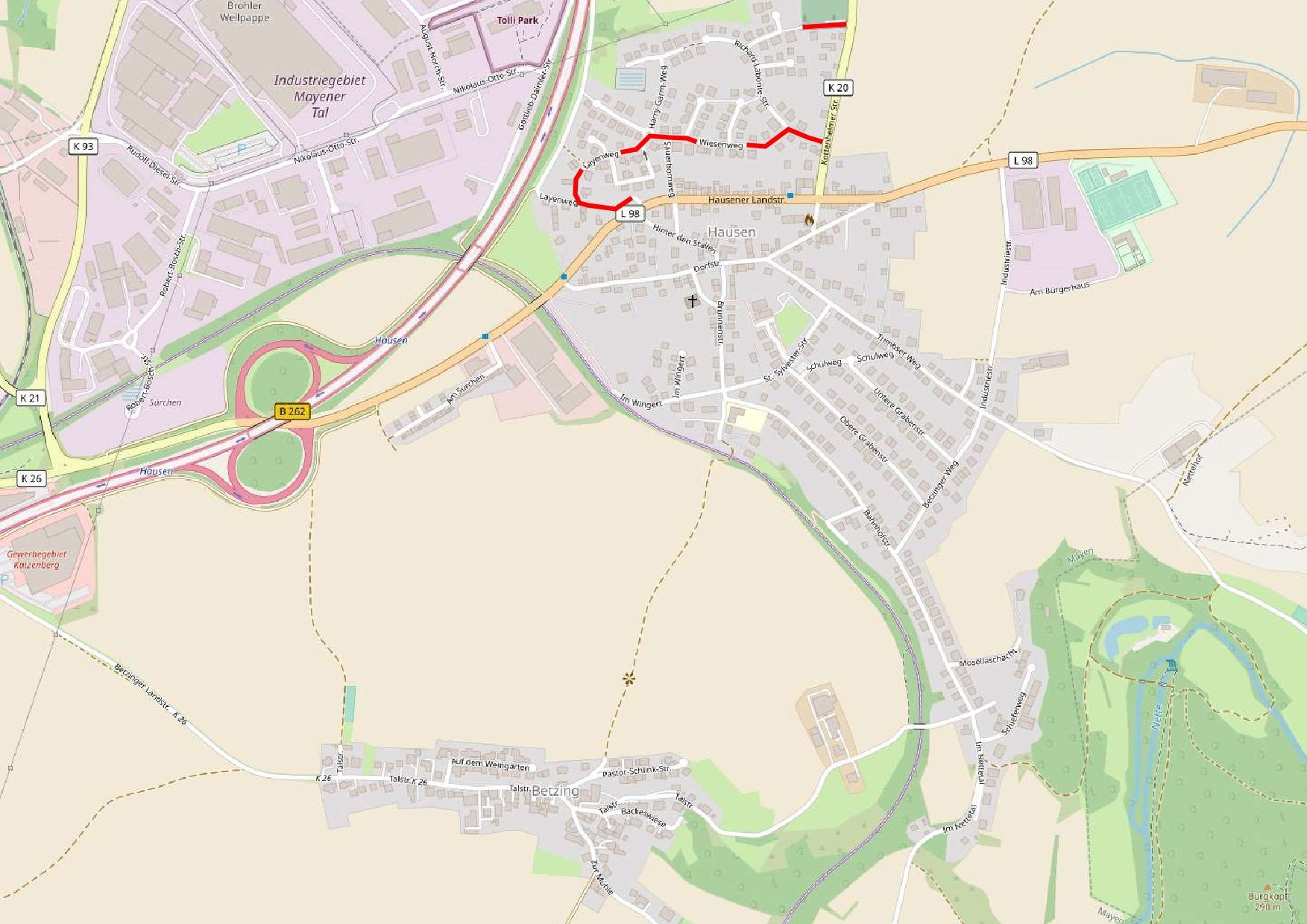 Übersichtsplan Hausen