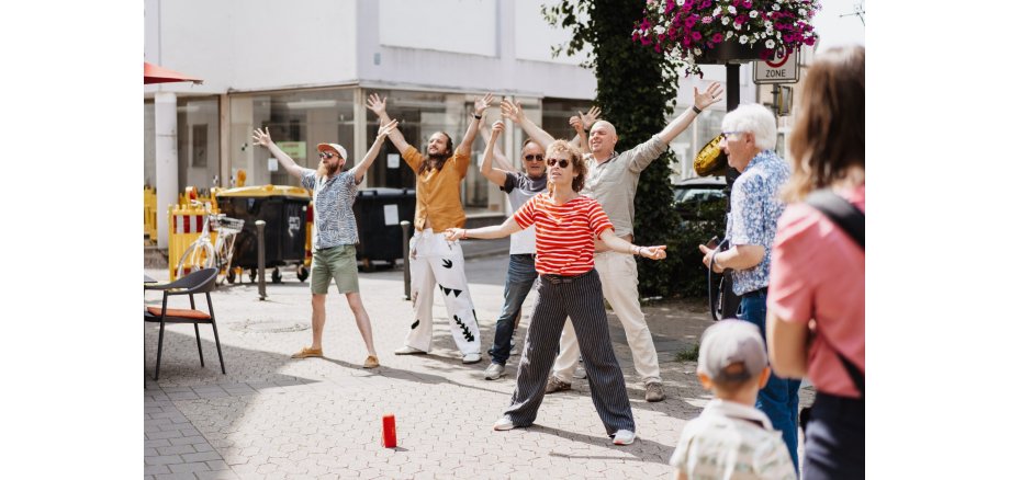 Darsteller in der Innenstadt