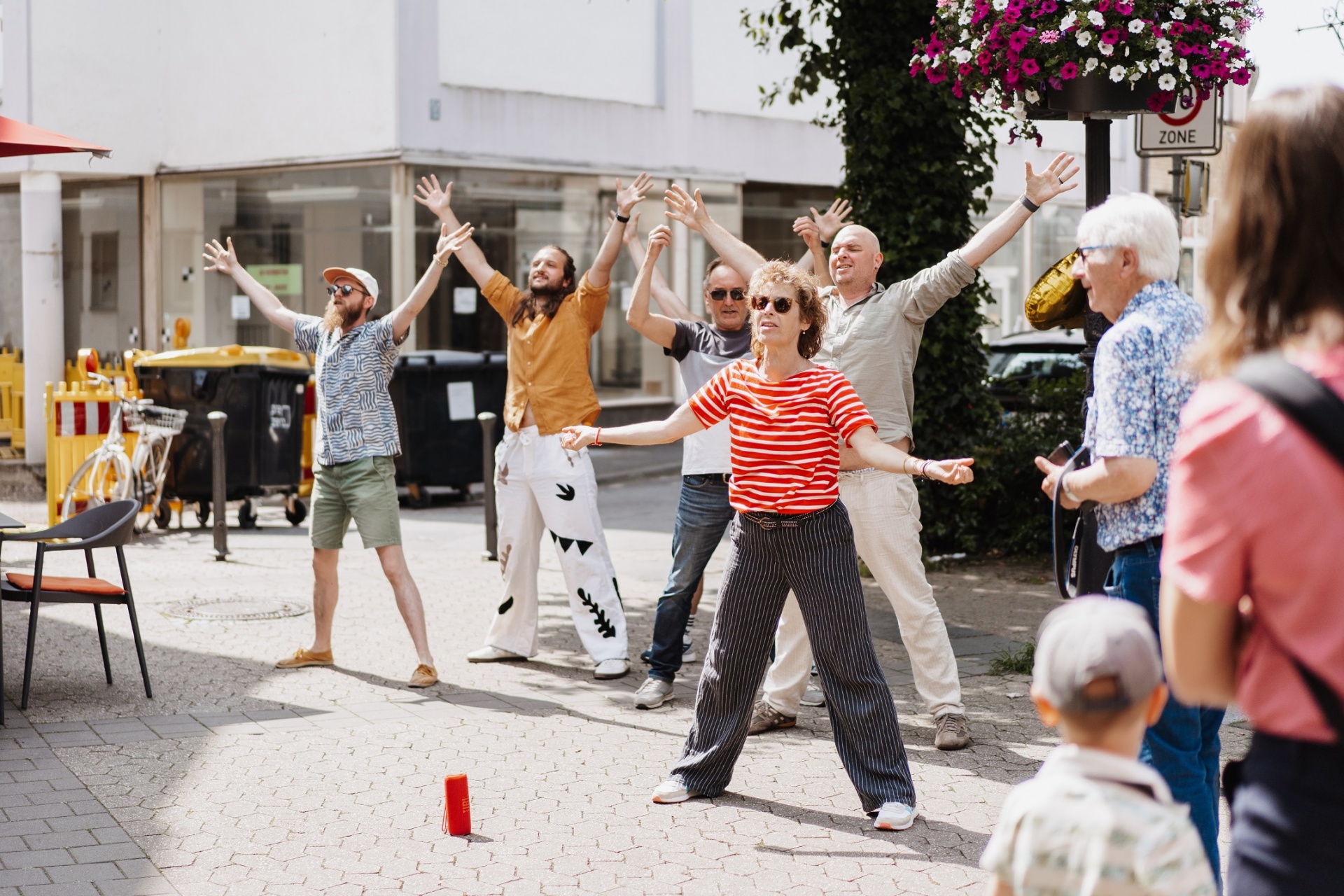 Darsteller in der Innenstadt