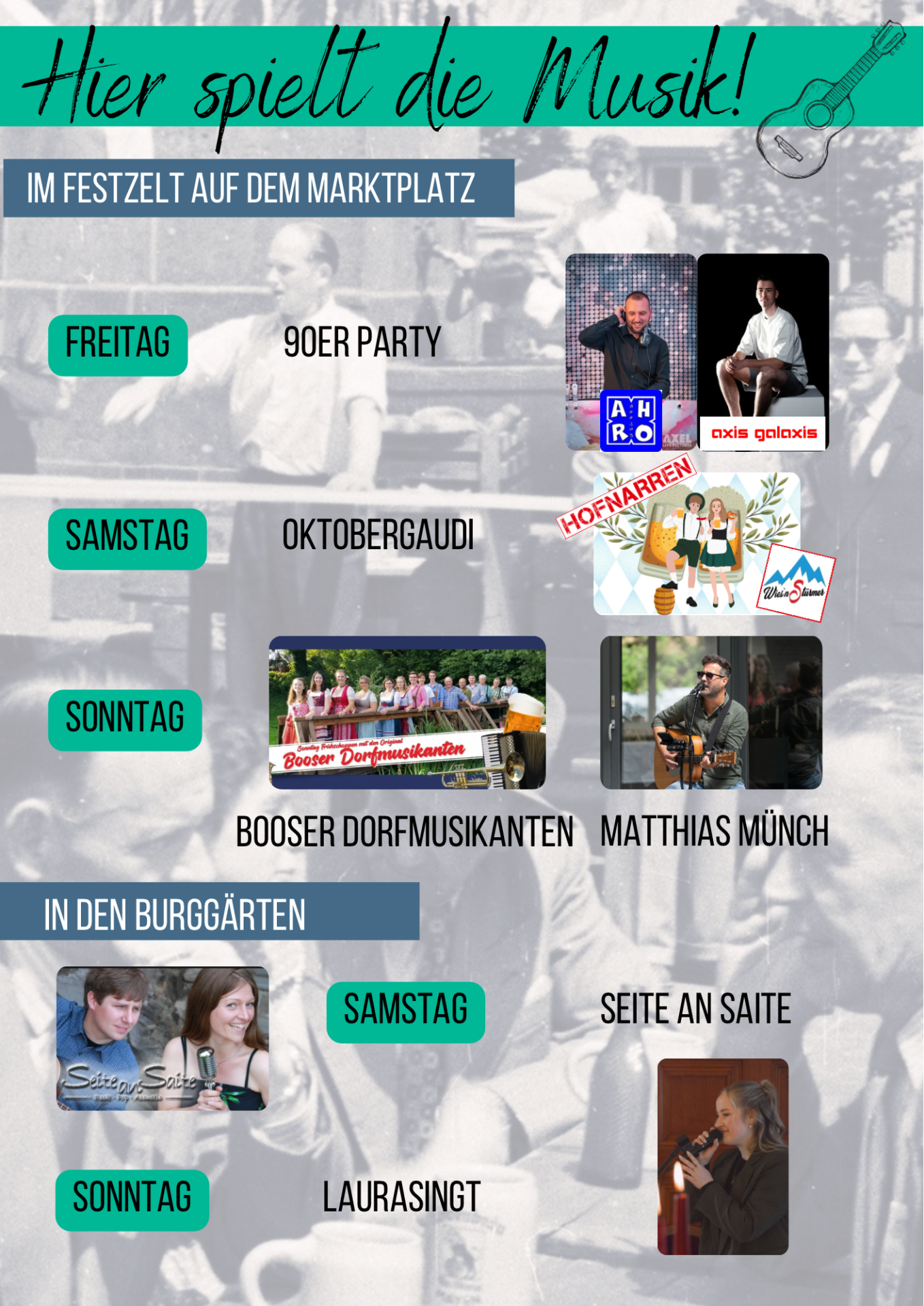 Musikprogramm zum Stein- und Burgfest 