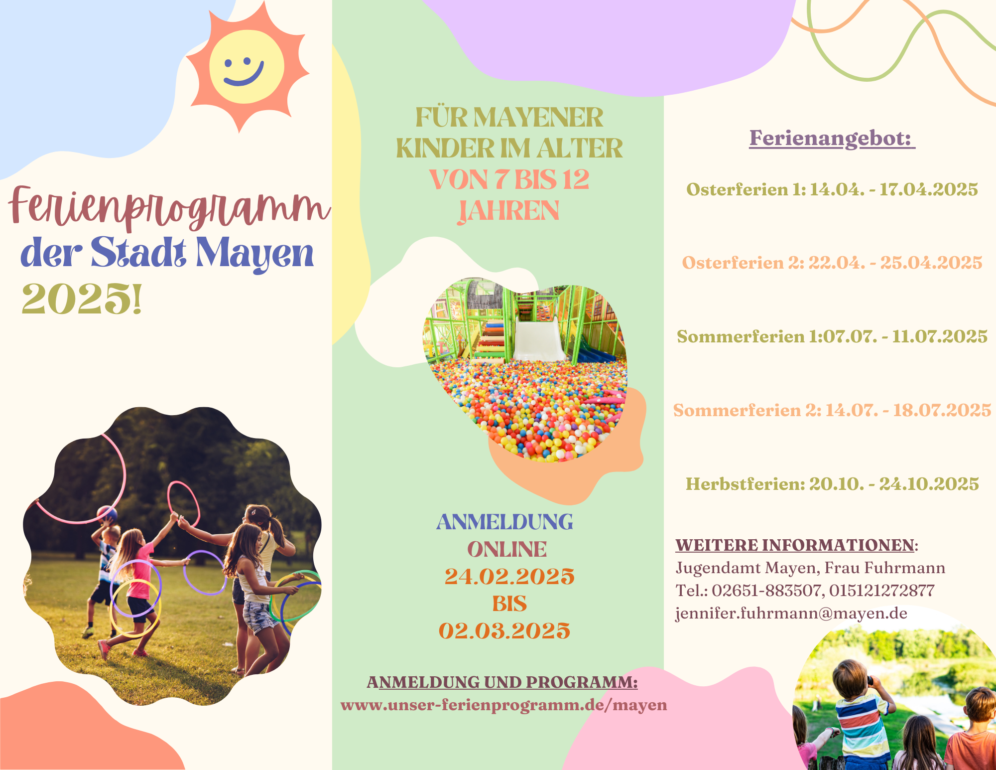 Flyer des Ferienprogramms