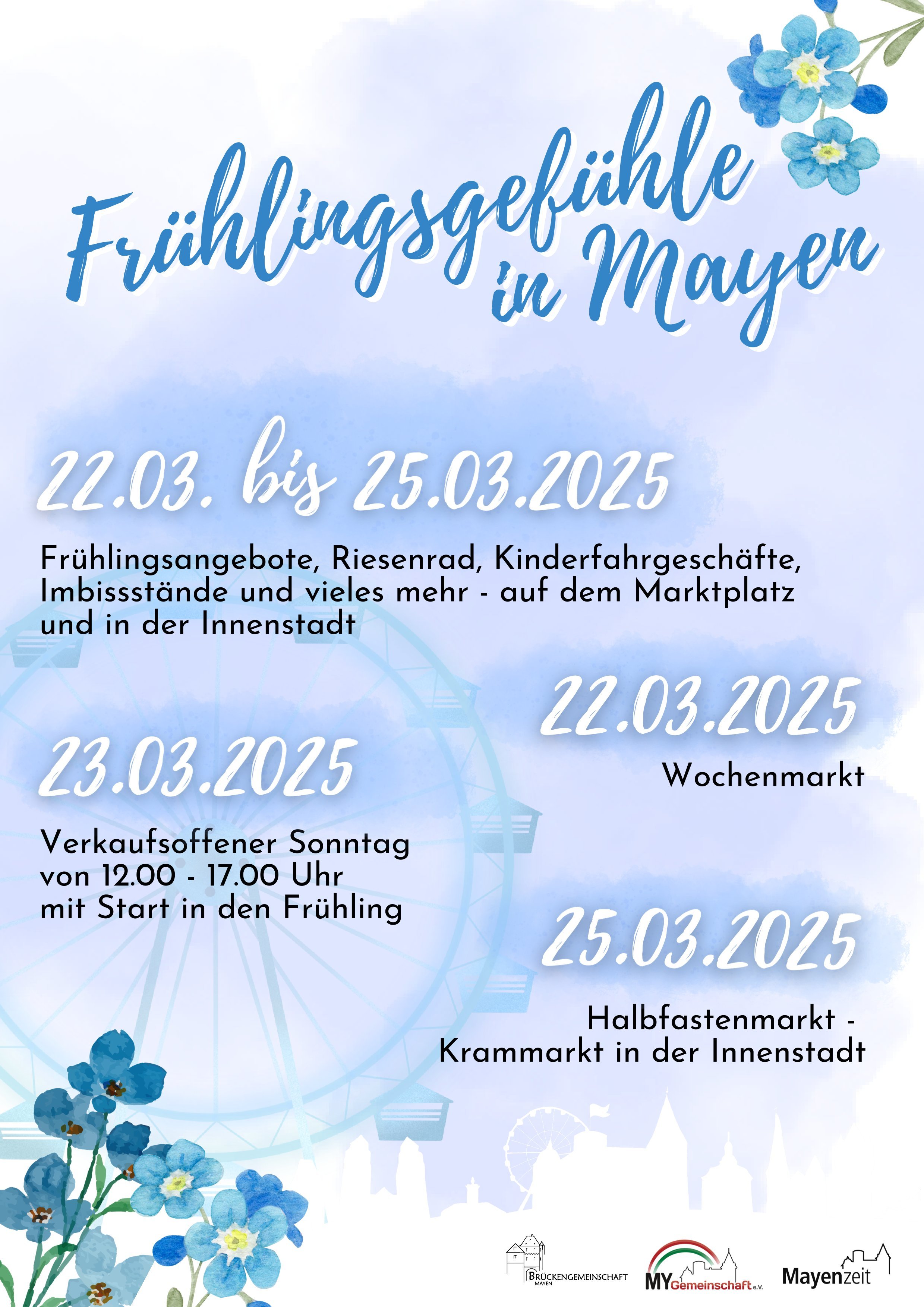 Frühlingsmarkt vom 22. bis 25. März in der Mayener Innenstadt