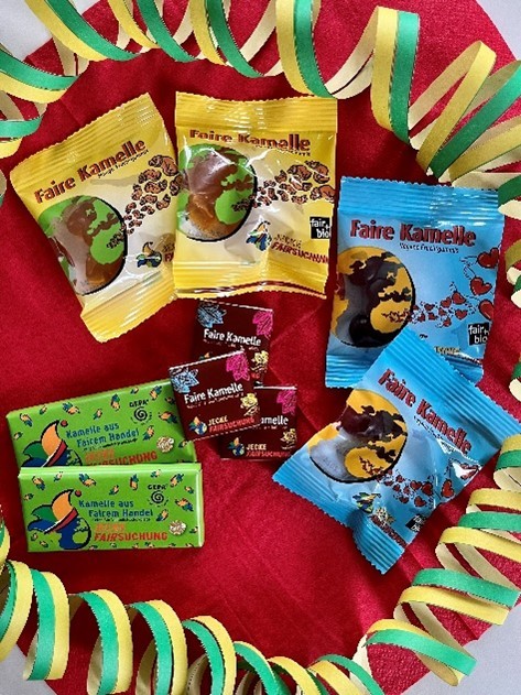 Auswahl an fairen Süßigkeiten