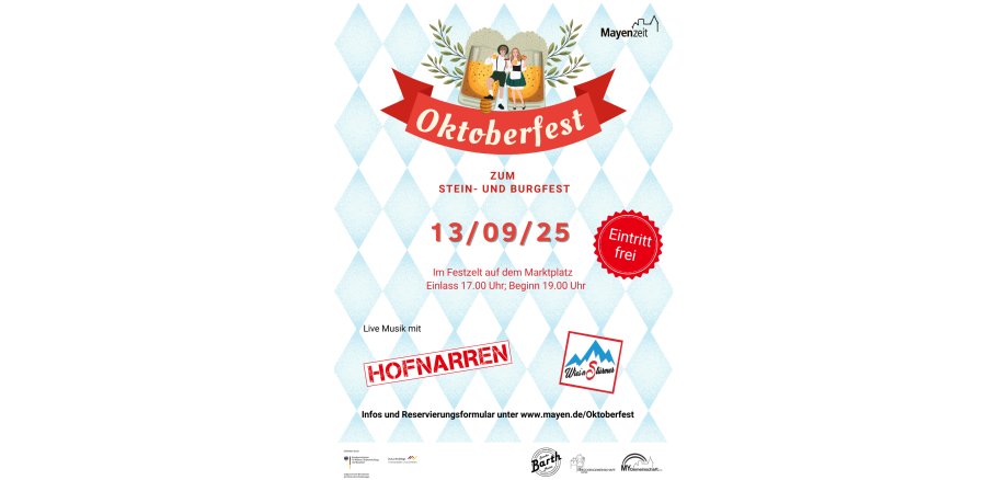 Erstmalig: Oktoberfest im Rahmen des Stein und Burgfestes