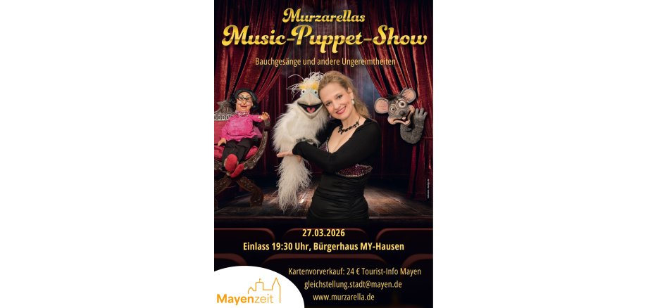 Plakat zur Music-Puppet-Show von Murzarella Plakat zur Music-Puppet-Show von Murzarella