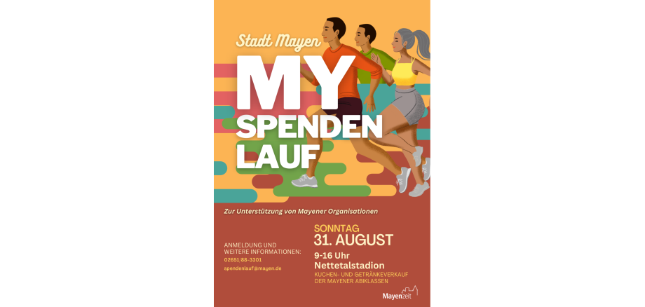 Plakat zum Spendenlauf der Stadtverwaltung Mayen
