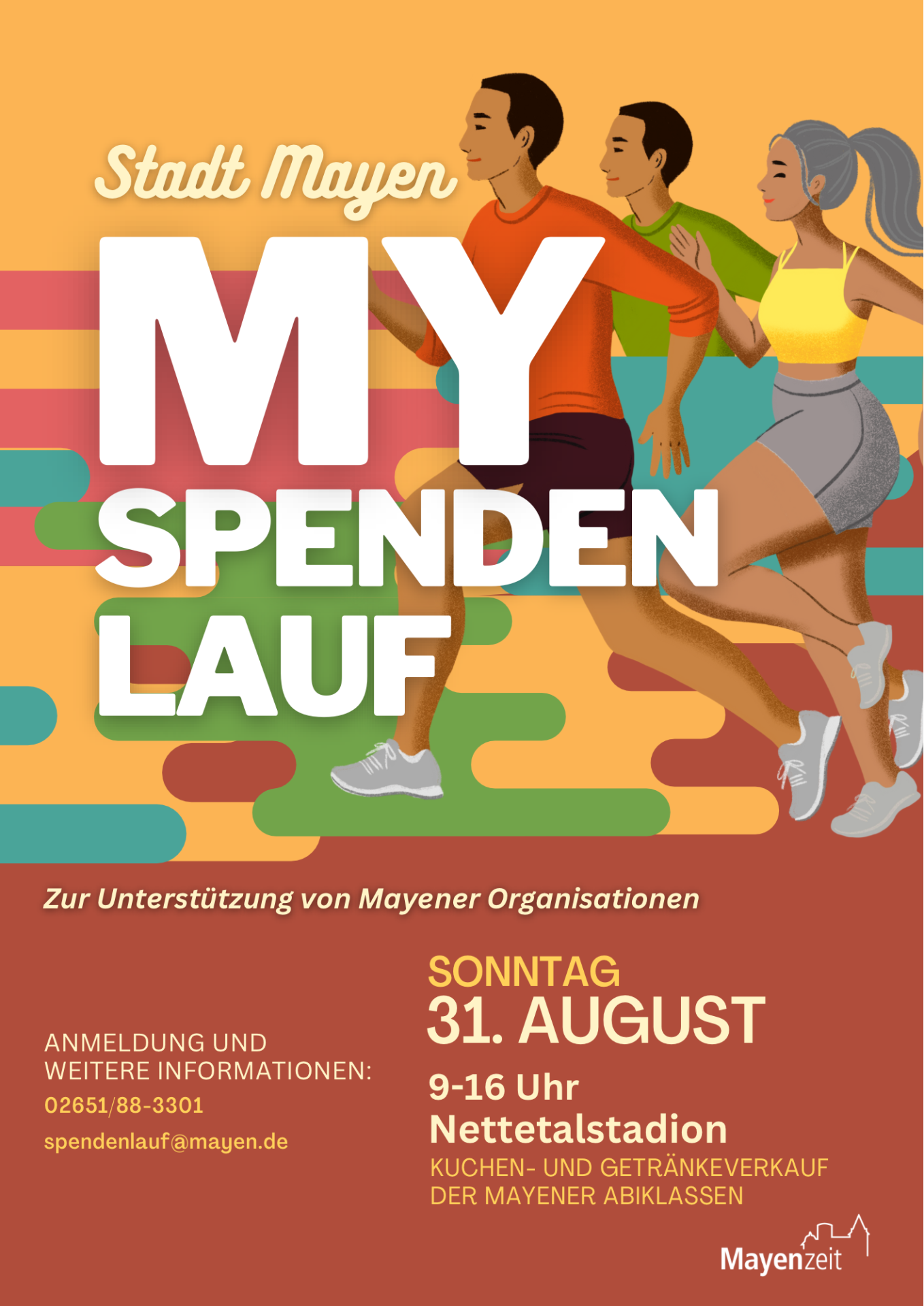 Plakat zum Spendenlauf der Stadtverwaltung Mayen
