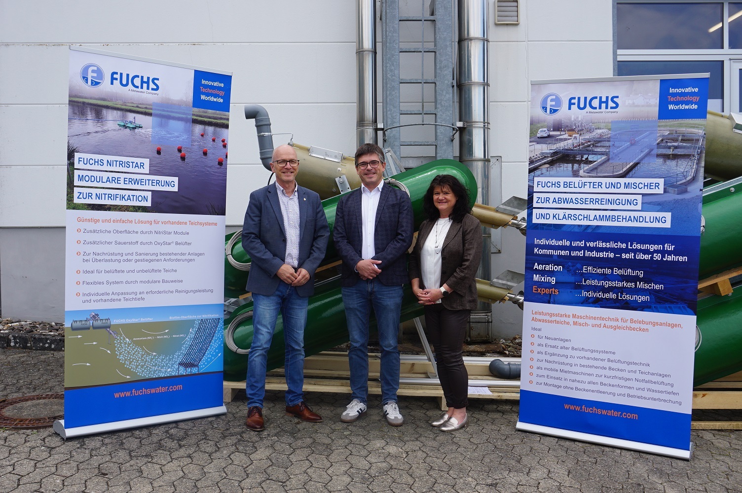 v.l.n.r.: Dirk Meid, Dr. Christian Henrich und Dagmar Luxem